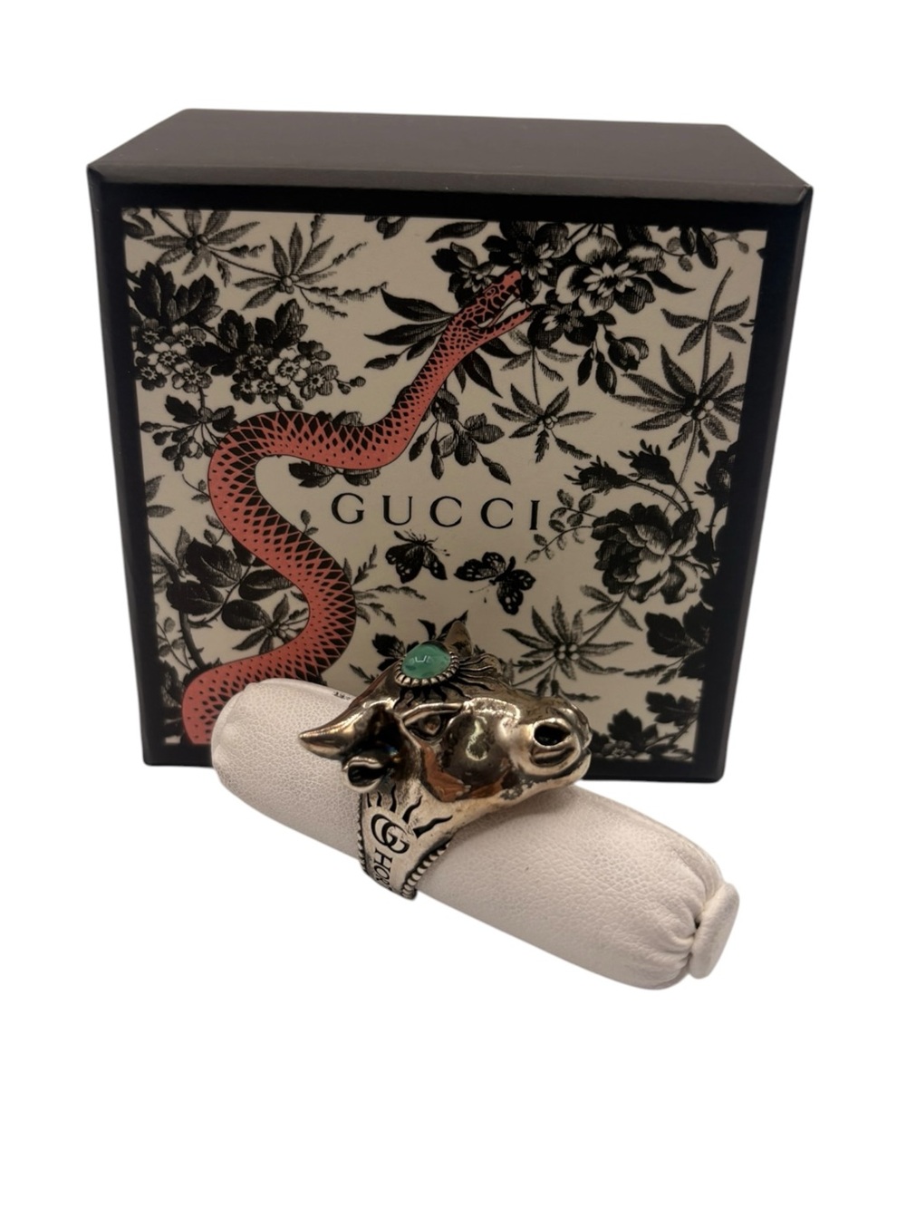 Gucci Anger Forest Bulls Head Silver Ring